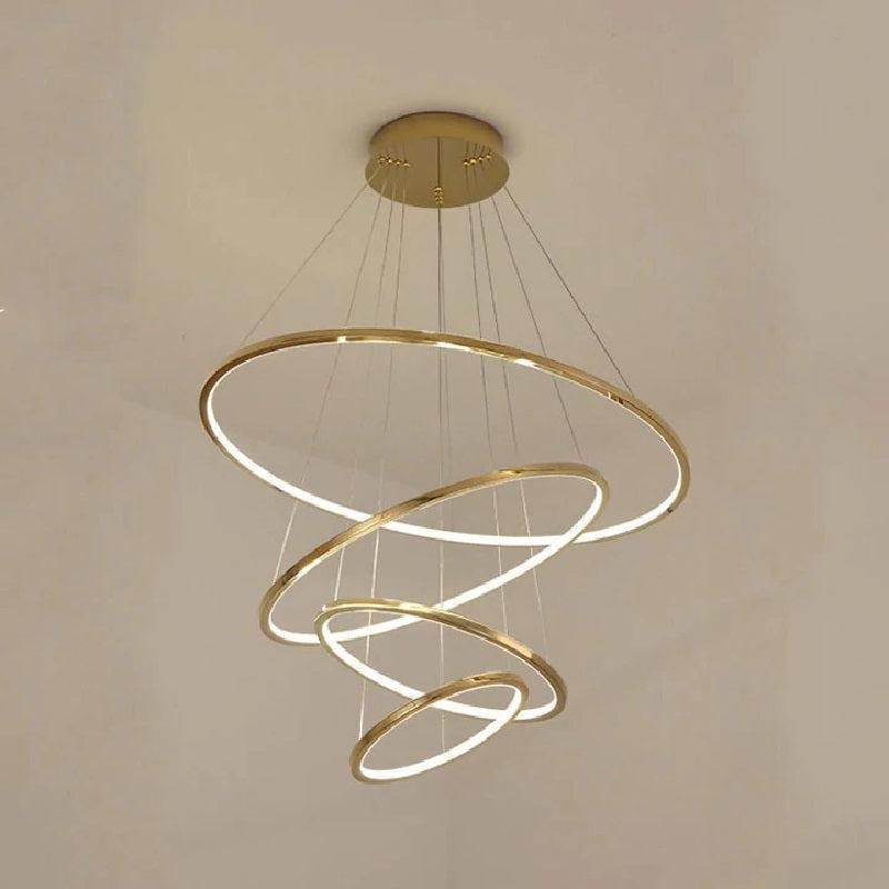 Multi Rings Modern Staircase Chandelier - Richardrider