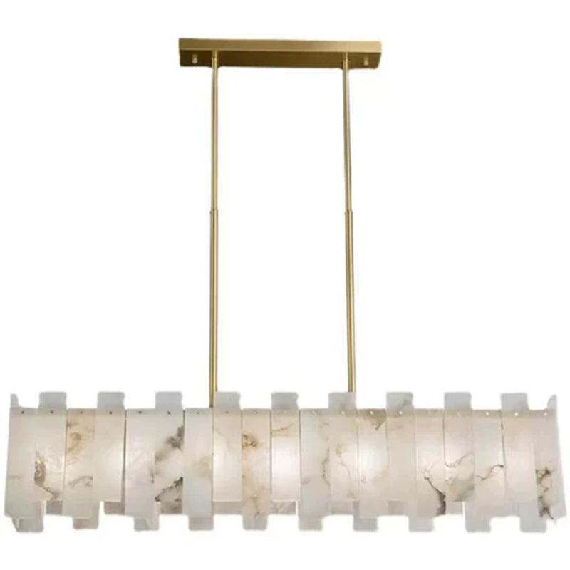 Modern Flake Alabaster Linear Chandelier - Richardrider