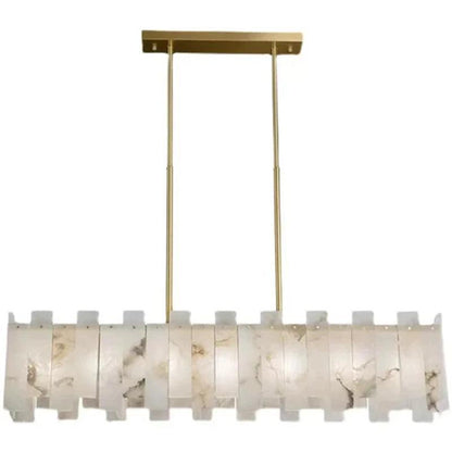 Modern Flake Alabaster Linear Chandelier - Richardrider