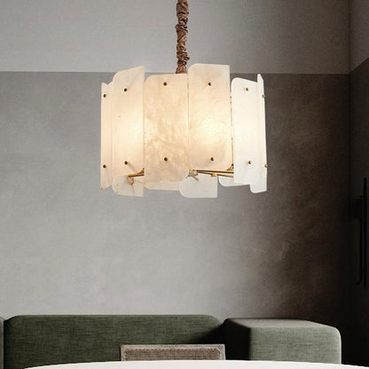 Alabaster Lorry Round Chandelier 20" 31" - Richardrider