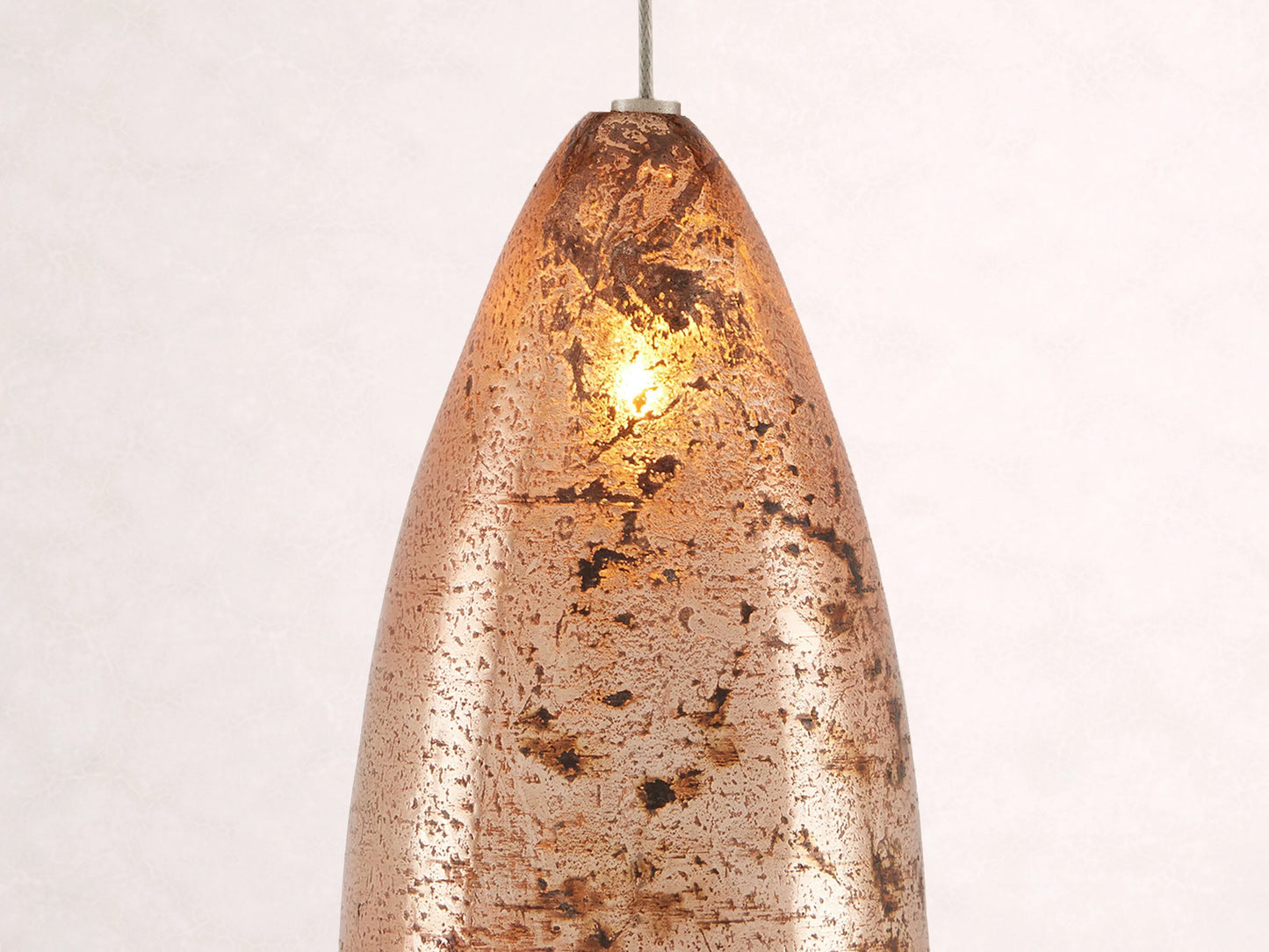 Edda Cascade Teardrop Mercury Glass Linear Chandelier 48'' 54''L