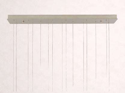 Edda Cascade Teardrop Mercury Glass Linear Chandelier 48'' 54''L