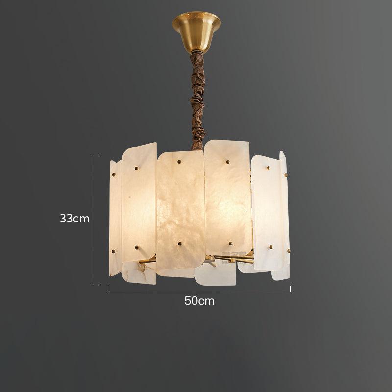 Alabaster Lorry Round Chandelier 20" 31" - Richardrider