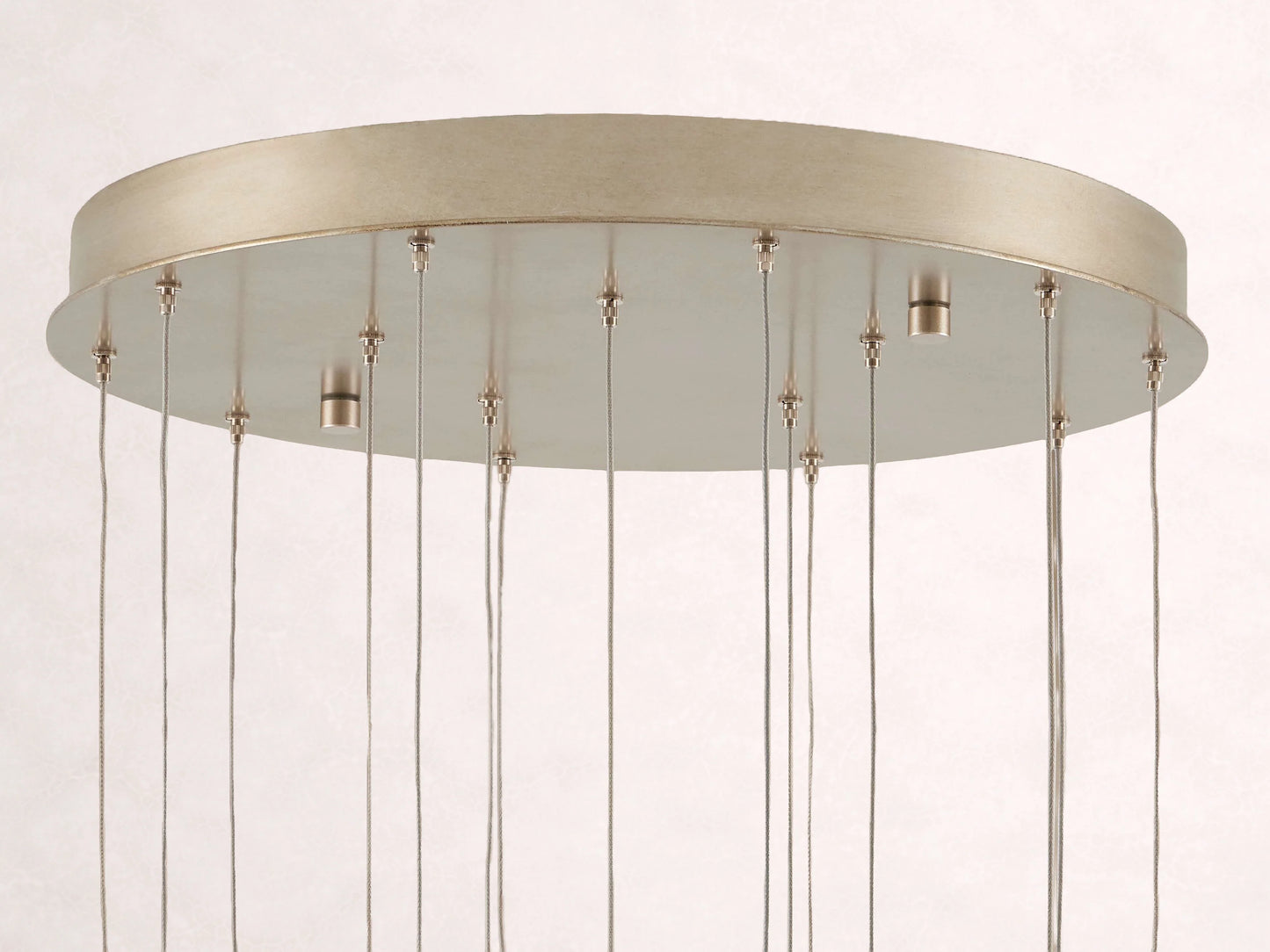 Edda Cascade Teardrop Mercury Glass Round Chandelier 23'' 35''D