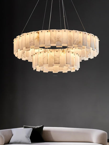 Halos Alabaster Round/Square Chandelier - Richardrider