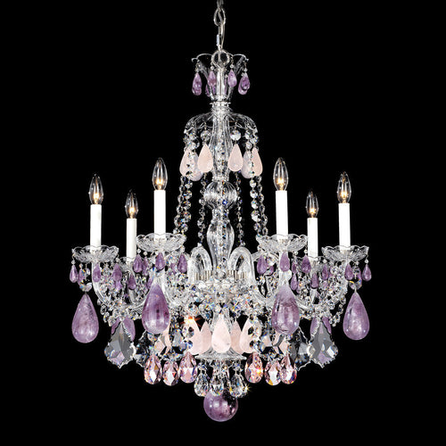 Maria Classic Green Purple Luxury Rock Crystal Chandelier - Richardrider