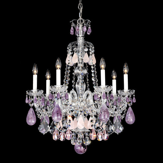 Maria Classic Green Purple Luxury Rock Crystal Chandelier - Richardrider