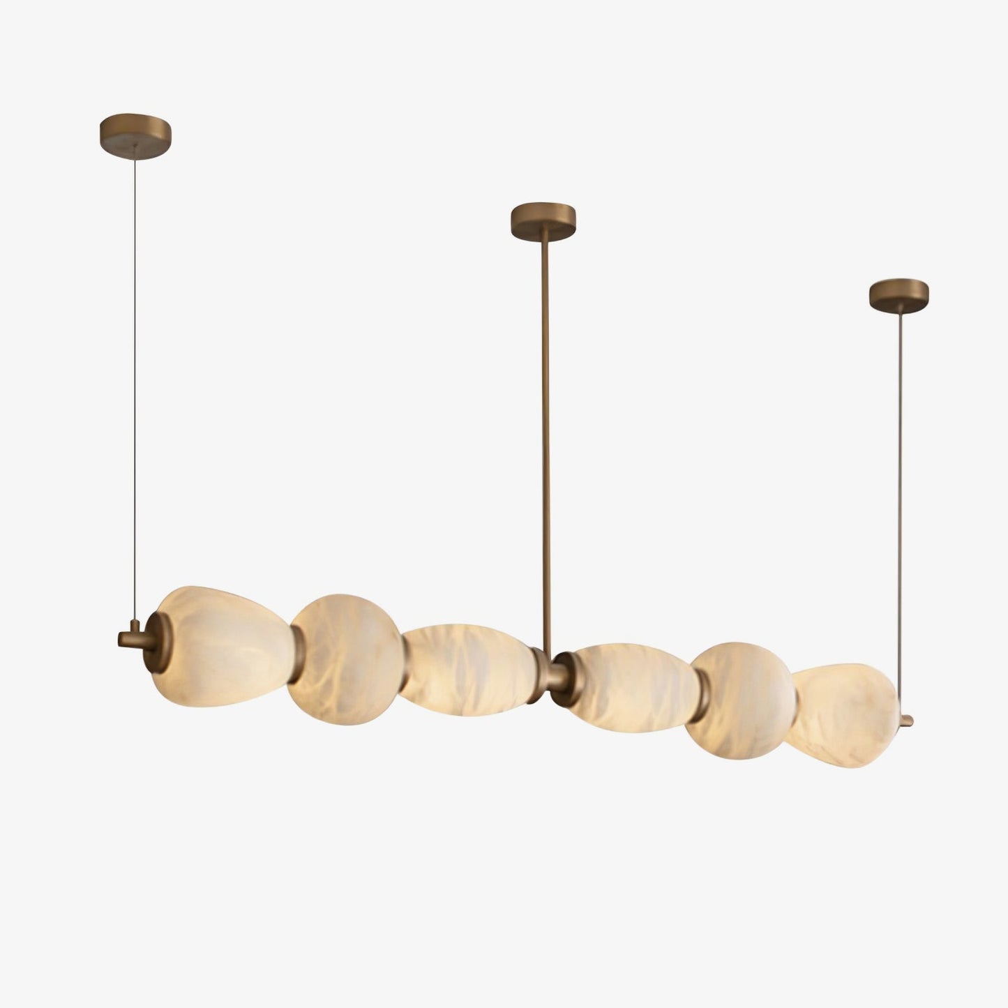Alabaster Pebble Linear Chandelier - Richardrider