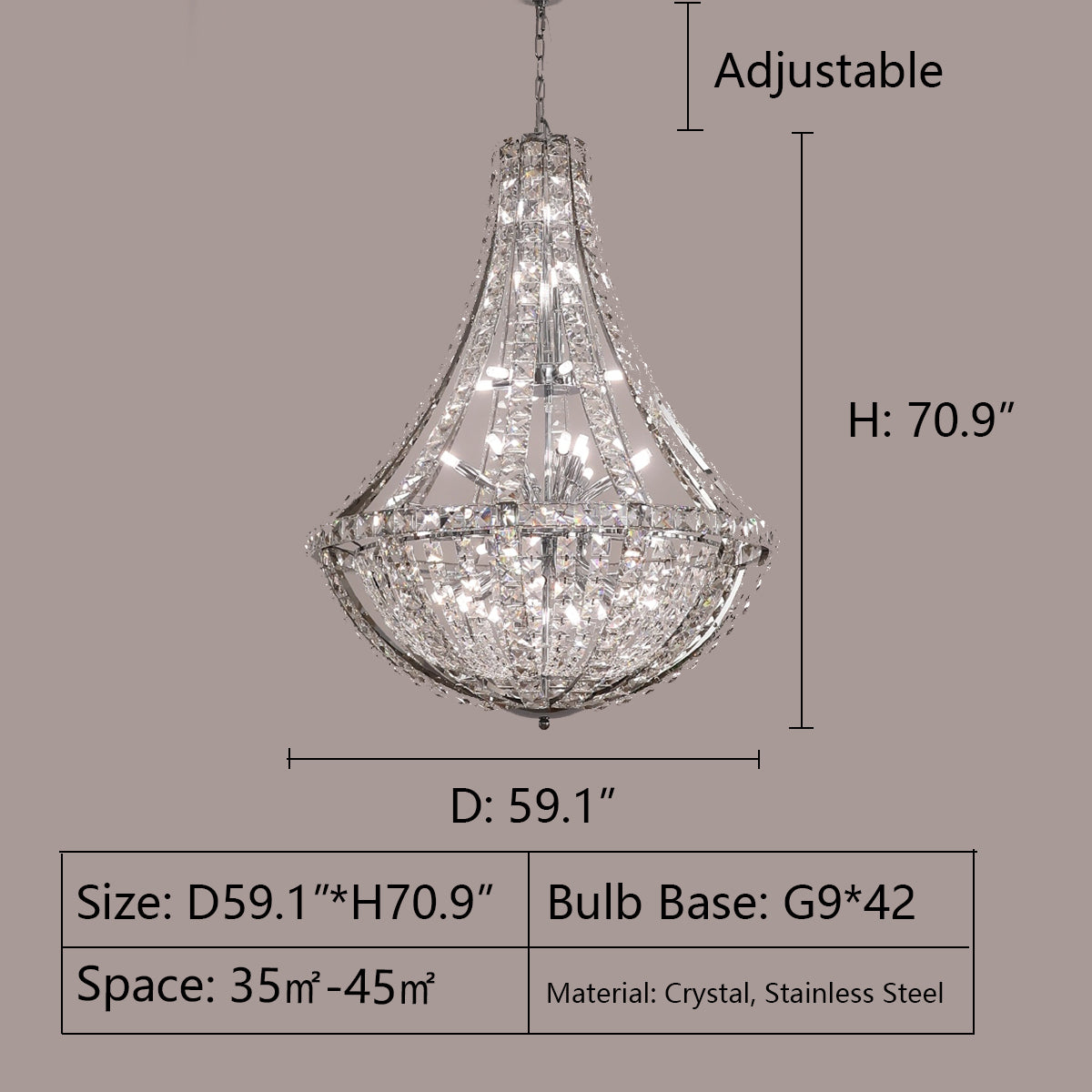 Extra Large Luxury and Elegant Crystal Chandelier for Living Room/Staircase/Foyer/Villa/Duplex Hall - Richardrider