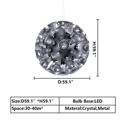 Extra Large Artistic Globe Morning glory Chandelier Modern Designer Chalice Suspension Pendant Light for Dining Room/Coffee Table