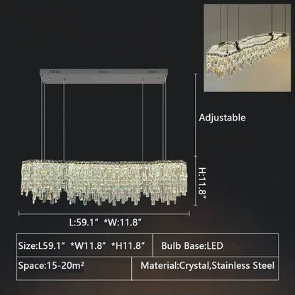 Modern Luxury Irregular Round/Oval Crystal Chandelier Set For Bedroom/Living Room/Dining Room
