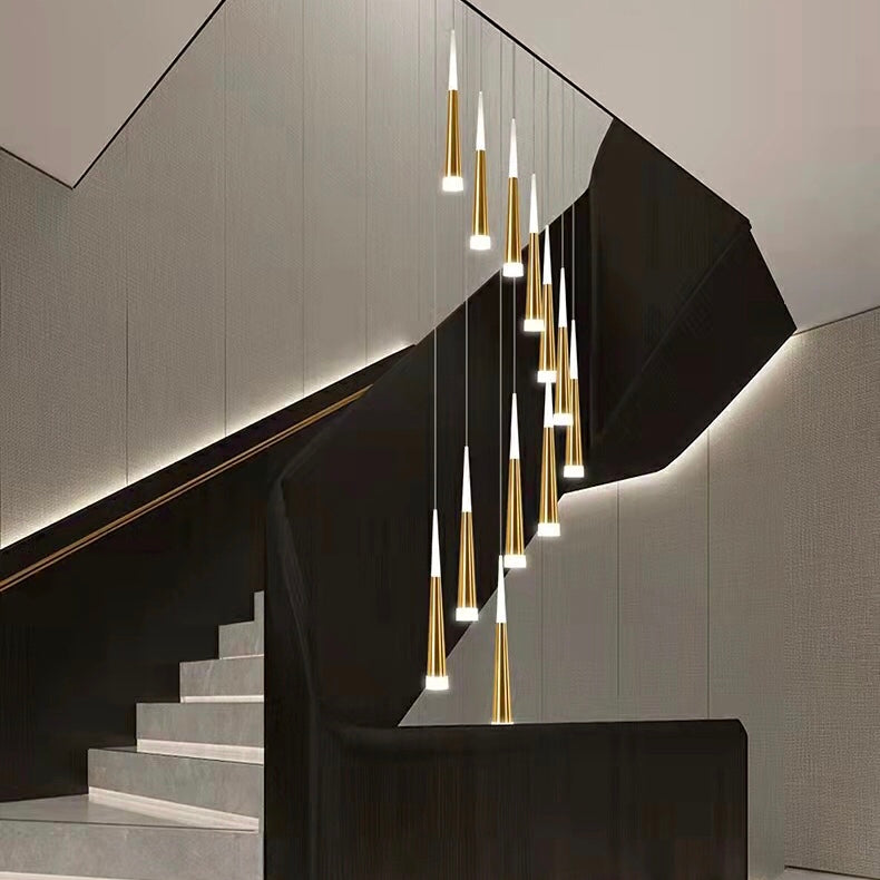 Spiral Staircase Chandelier Modern Style Ceiling Lamp Living Room Lighting Fixture