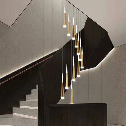 Spiral Staircase Chandelier Modern Style Ceiling Lamp Living Room Lighting Fixture