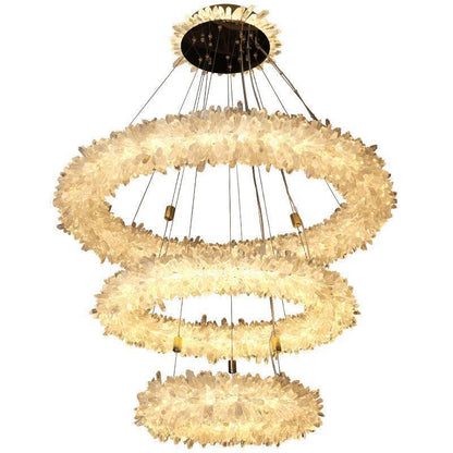 Derek Modern Rock Quartz Crystal Cluster Halo Chandelier - Richardrider