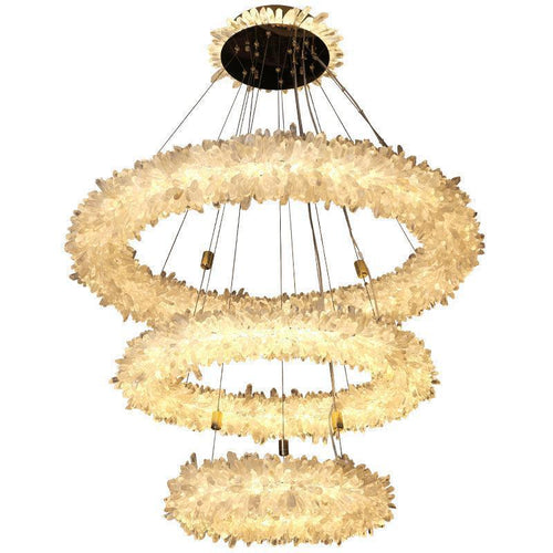 Derek Modern Rock Quartz Crystal Cluster Halo Chandelier - Richardrider