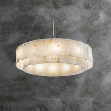 Brendra Alabaster 2-Tier Round Chandelier - Richardrider