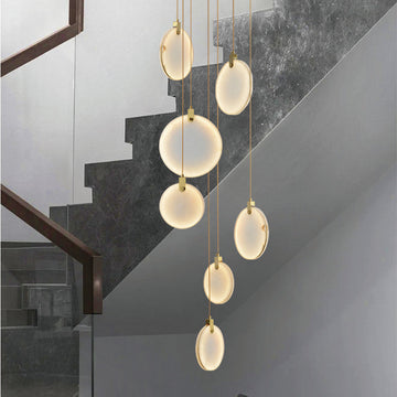 Queenie Alabaster Drop Long Round Chandelier - Richardrider