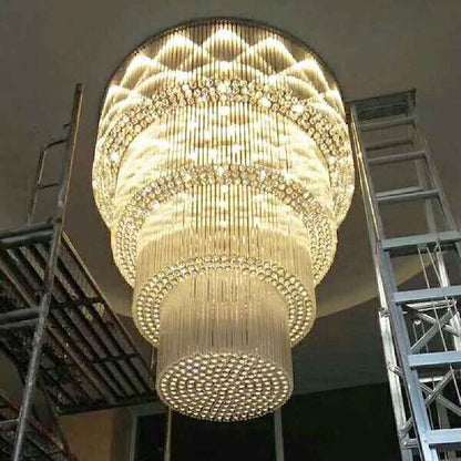Large long crystal chandelier
