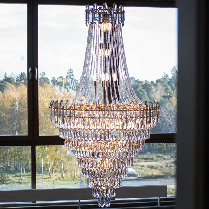 Luxury Modern Multi-tiered Crystal Chandelier for Staircase/Foyer - Richardrider