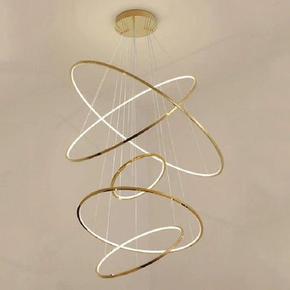 Multi Rings Modern Staircase Chandelier - Richardrider