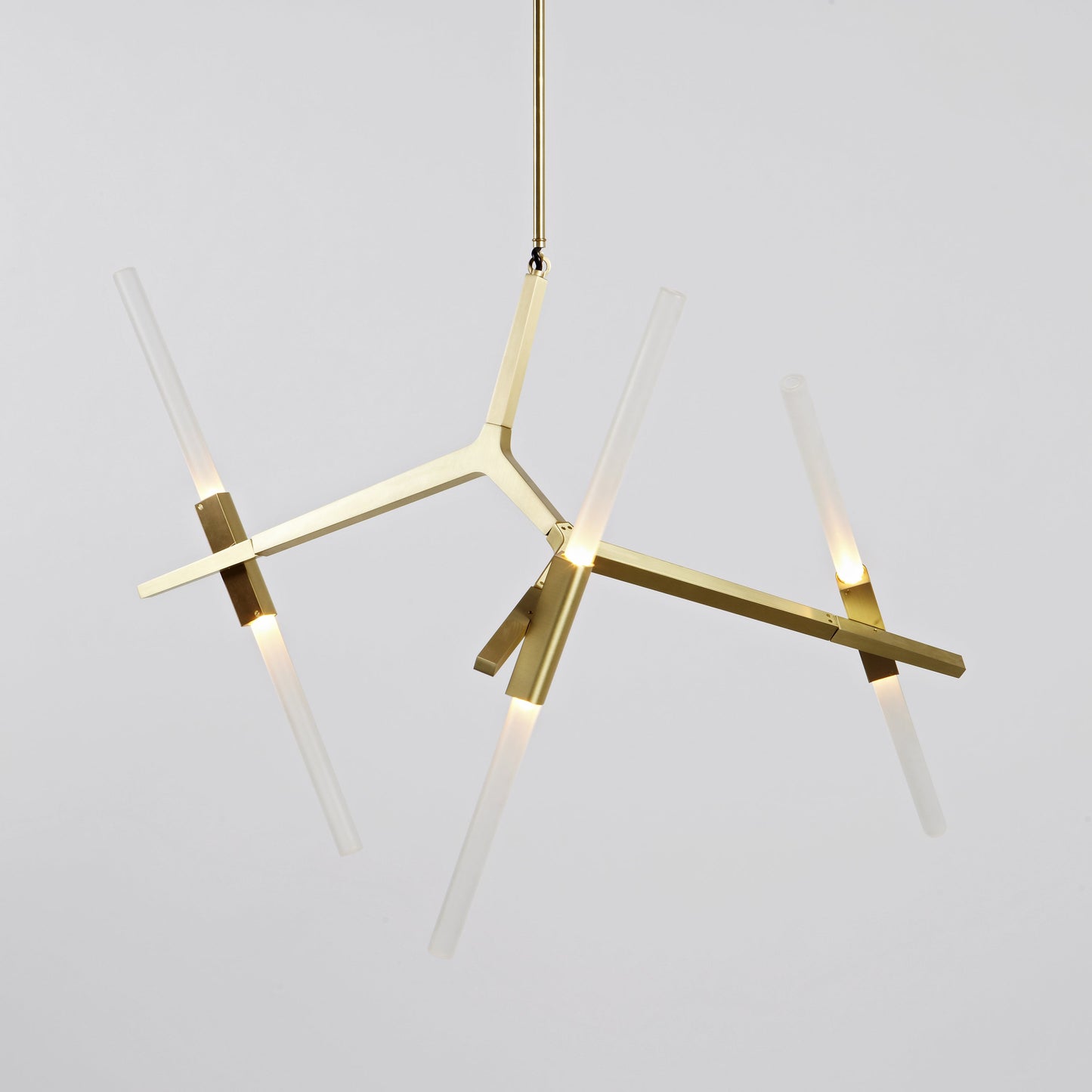 Kaievra LED Chandelier Machined Aluminum & Glass 33"W x 25"D