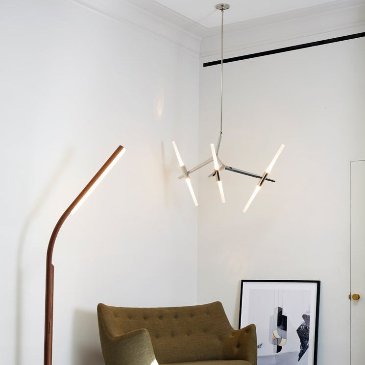 Kaievra LED Chandelier Machined Aluminum & Glass 33"W x 25"D