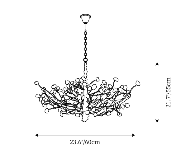 Gemstone Branch Chandelier with Artistic Design for Bedroom or Living Room - Richardrider