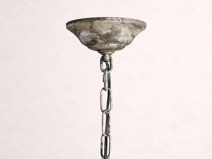 La Cage 12-Light Round Chandelier in Silver Clay