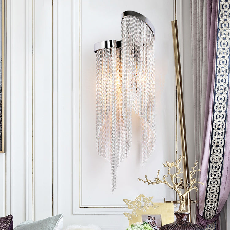 Fiona Aluminum Chain Tassel Wall Sconce - Richardrider