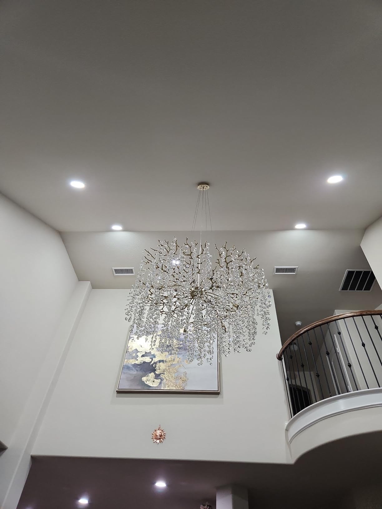 Modern Round/Rectangular Floral Crystal Chandelier for Low-ceiling - Richardrider