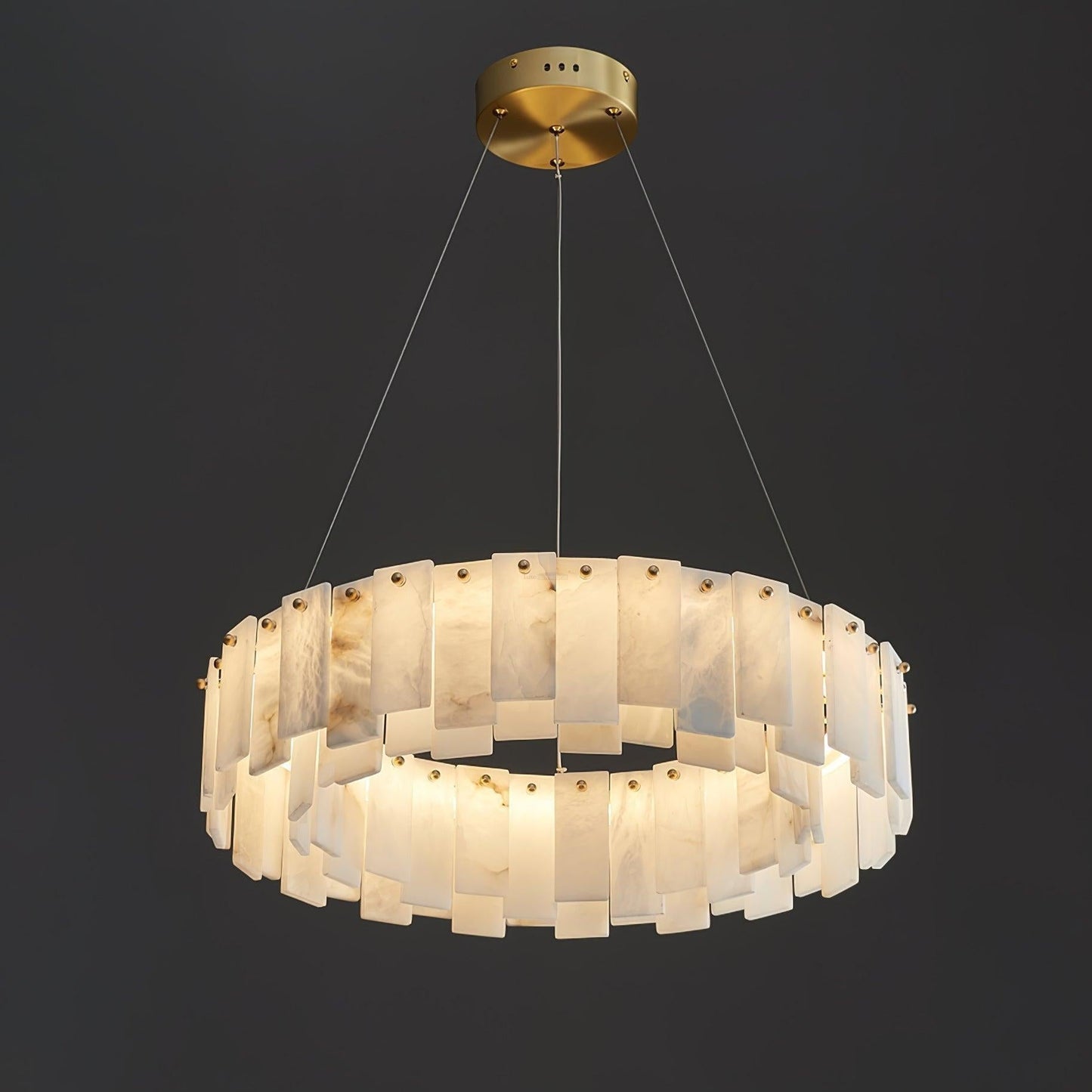 Halos Alabaster Round/Square Chandelier - Richardrider