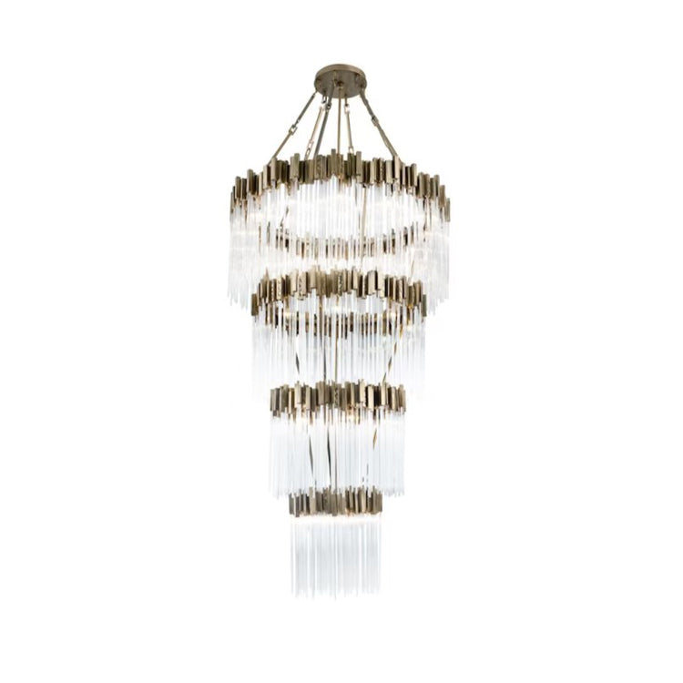 Large Elegant Multi-layers Glam Glass Chandelier for High-ceiling Staircase/Entryway/Living/meeting Room - Richardrider