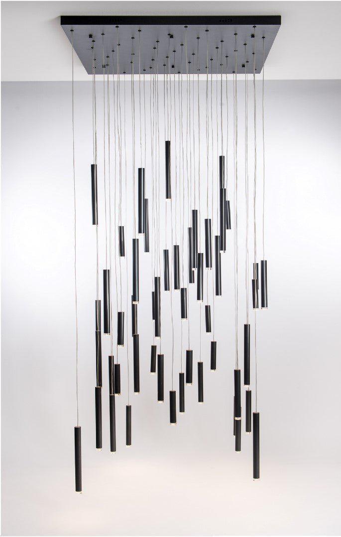 Bellini Square Tubular Pendant Light Chandelier - Richardrider