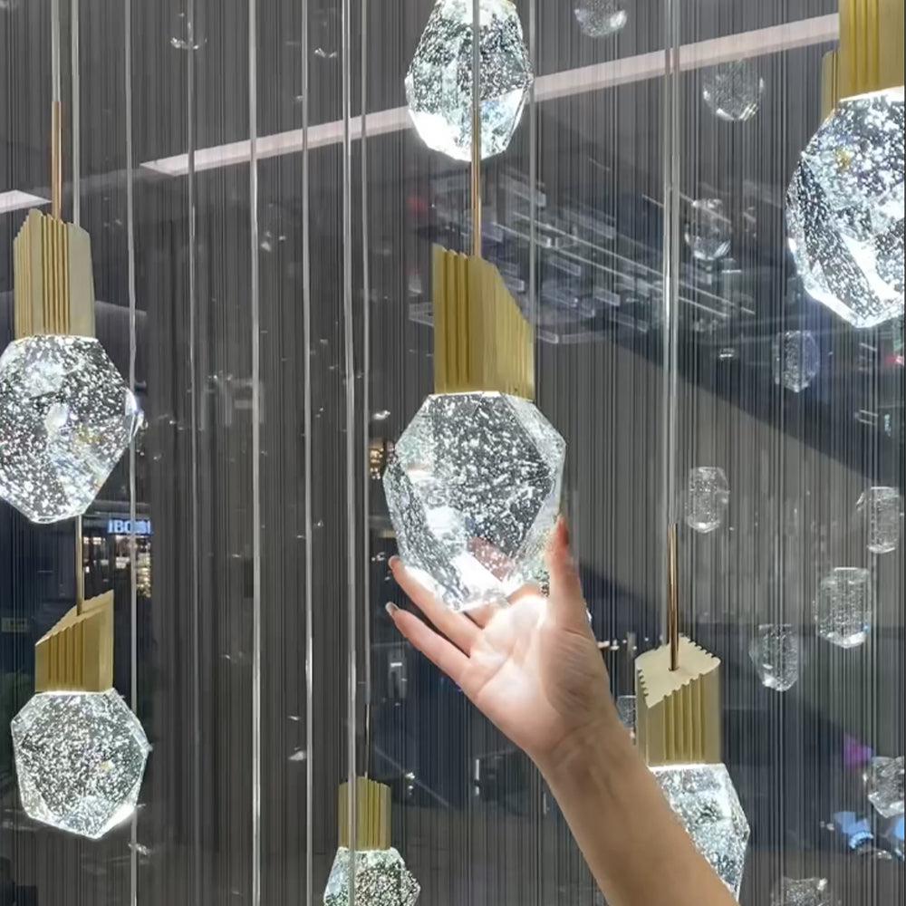 Extra Large Modern Light Luxury Creative Crystal Chandelier For 2-story/Duplex Buildings Staircase - Richardrider