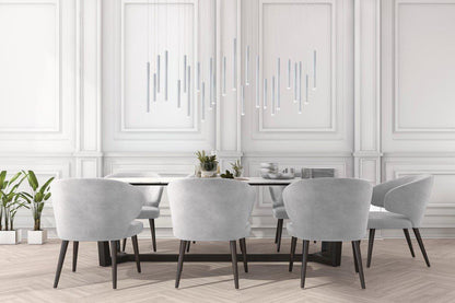 Bellini Rectangular Tubular Pendant Light Chandelier - Richardrider