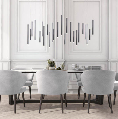 Bellini Rectangular Tubular Pendant Light Chandelier - Richardrider