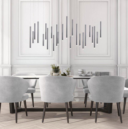 Bellini Rectangular Tubular Pendant Light Chandelier - Richardrider