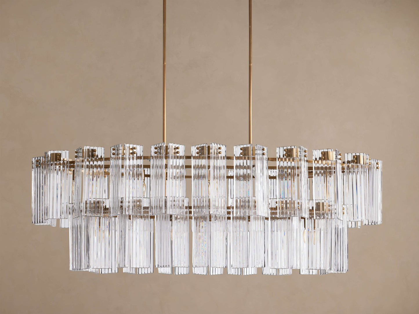 Delsie Oval Tiered Chandelier 63'' 72"W