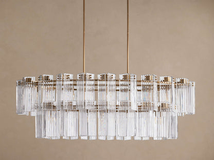 Delsie Oval Tiered Chandelier 63'' 72"W