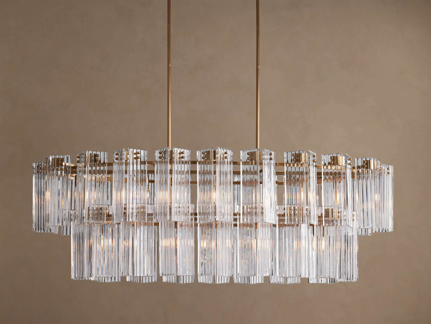 Delsie Oval Tiered Chandelier 63'' 72"W