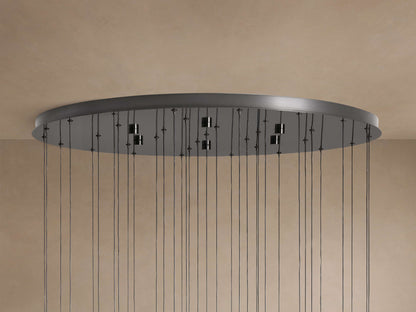 Soltaire Crystal Round Chandelier 17" 24'' 36'' 48" 58''D