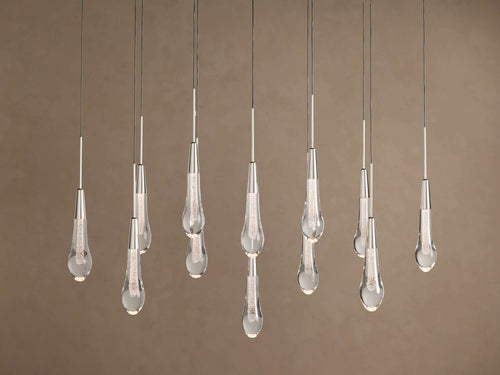 Soltaire Crystal Linear Chandelier 37" 50" 60" 70" 87" 120"W
