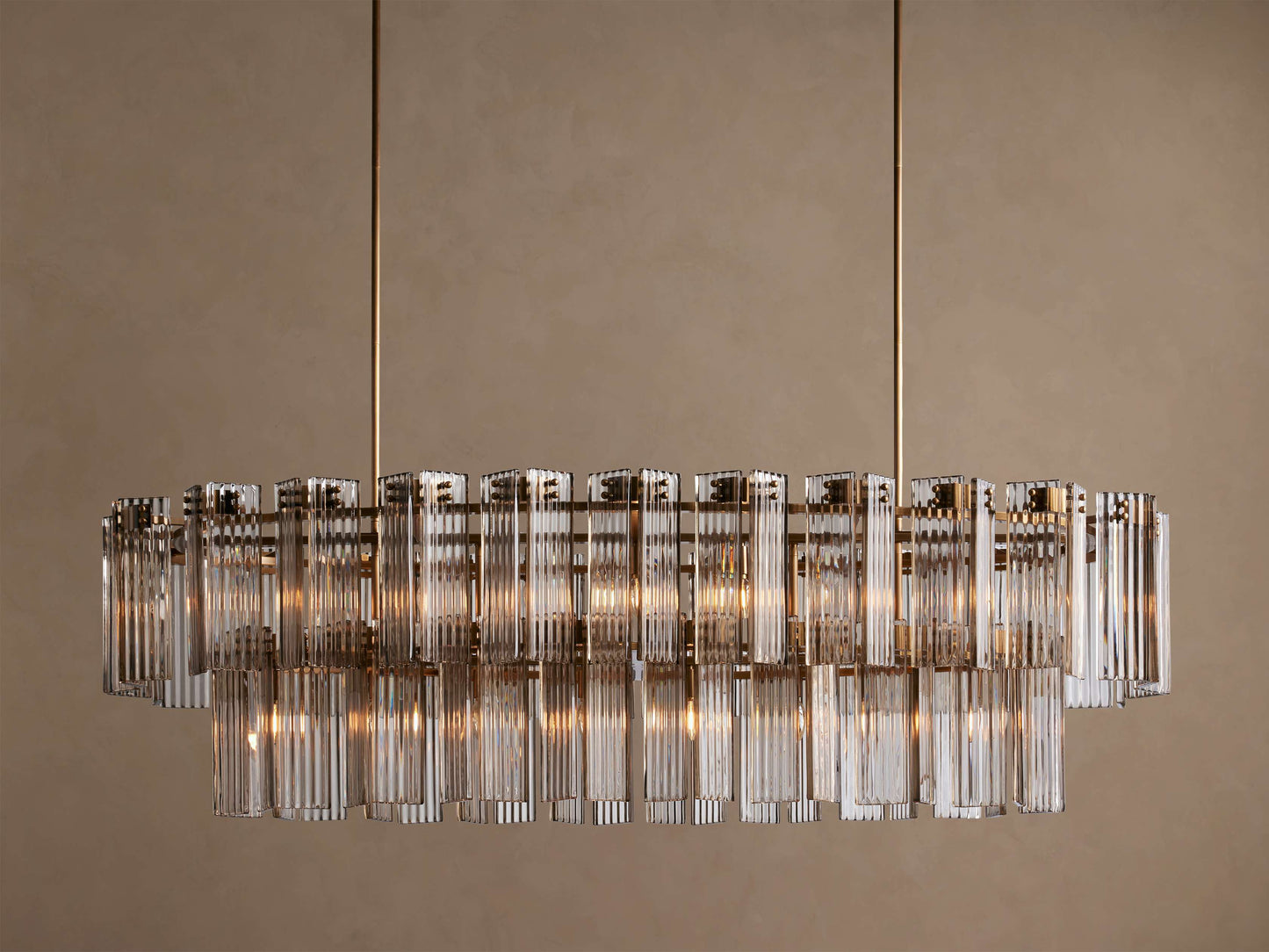 Delsie Oval Tiered Chandelier 63'' 72"W