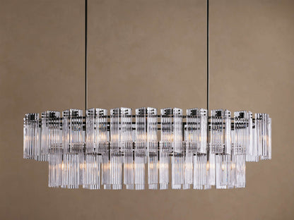 Delsie Oval Tiered Chandelier 63'' 72"W