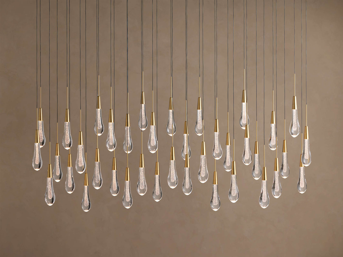 Soltaire Crystal Linear Chandelier 37" 50" 60" 70" 87" 120"W