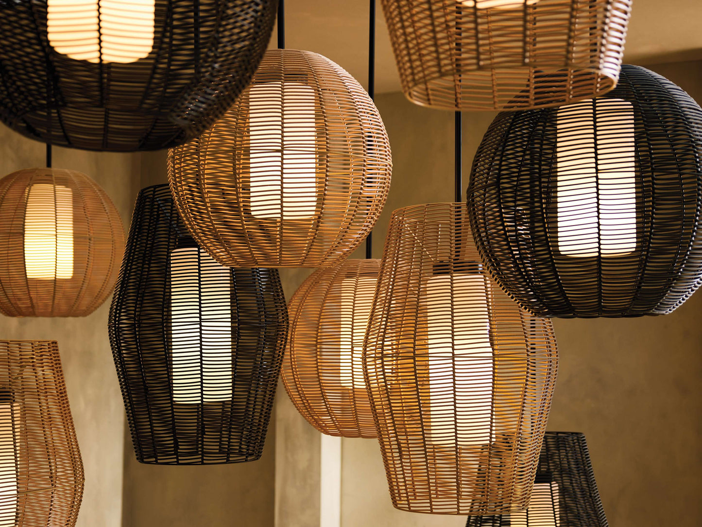 Cohen Globe Wicker Outdoor Pendant 20''D