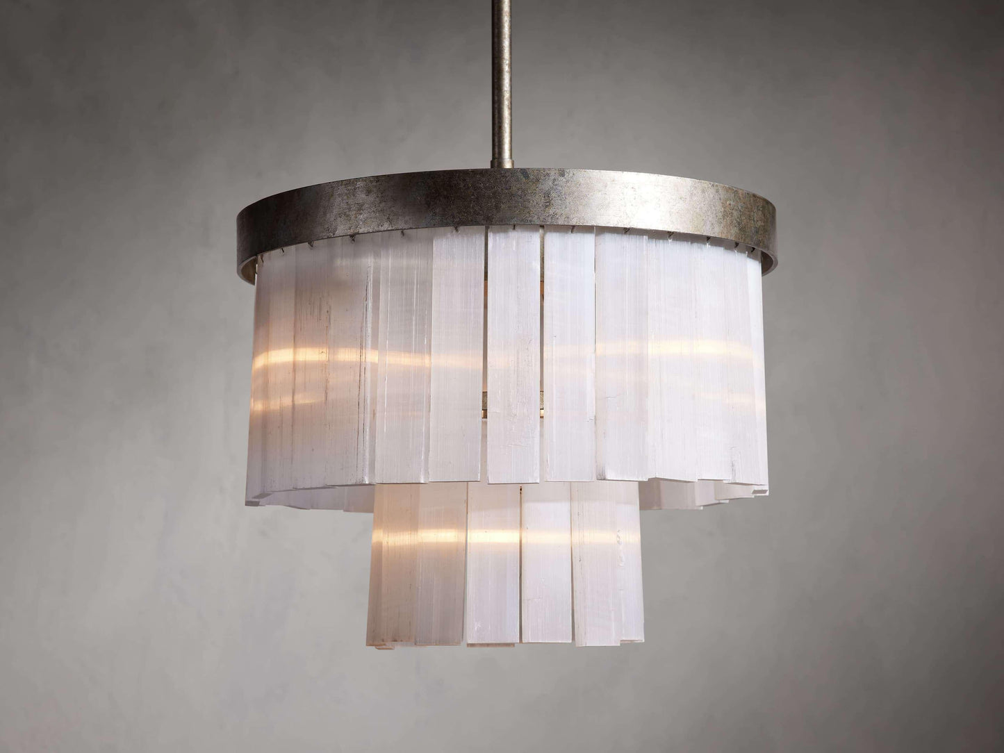 Cameron 2 Tier Selenite Chandelier
