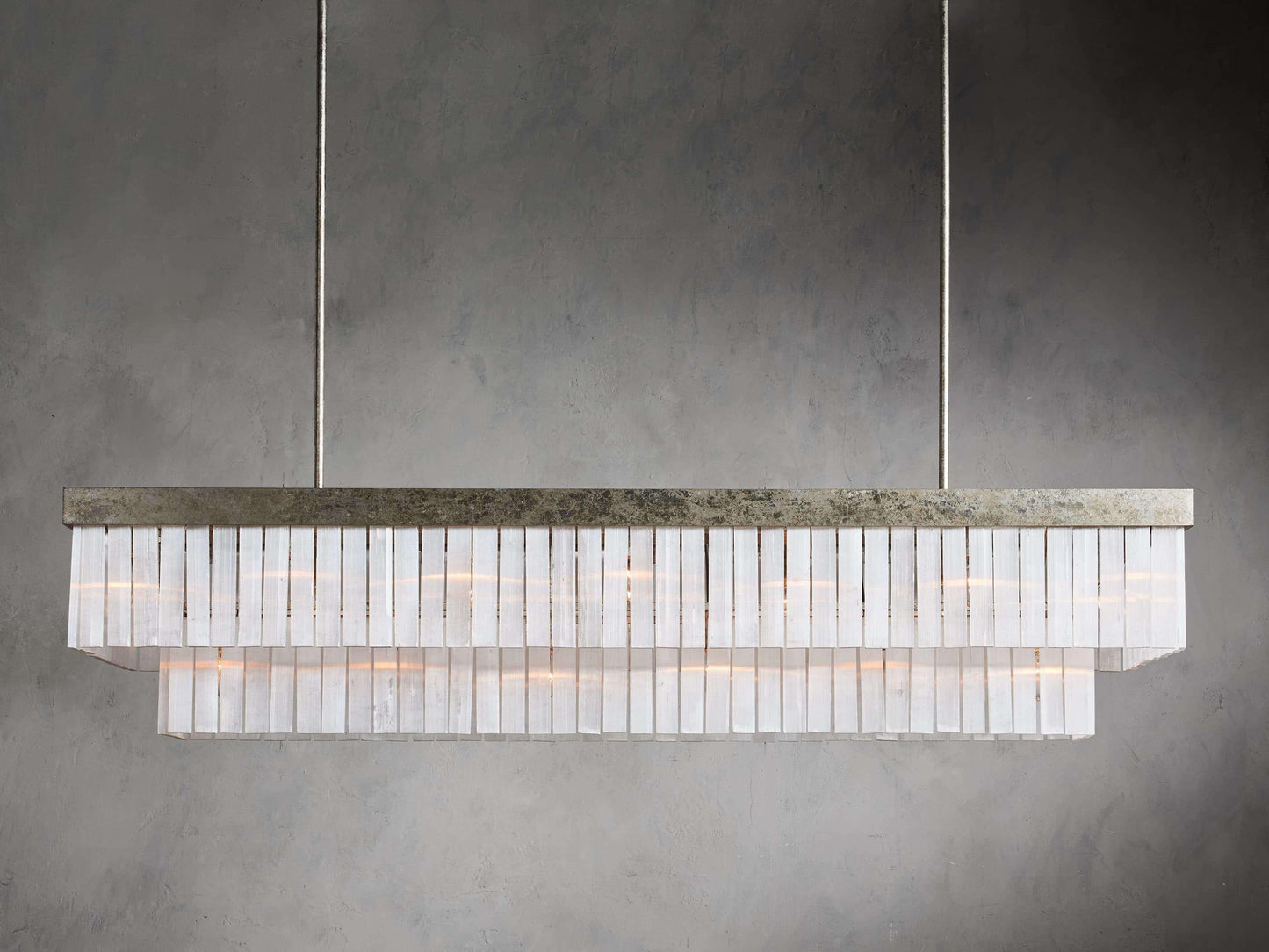 Cameron Rectangular Selenite Chandelier