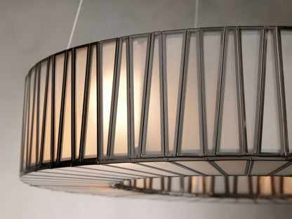 Jeunet Round Chandelier in Nickel