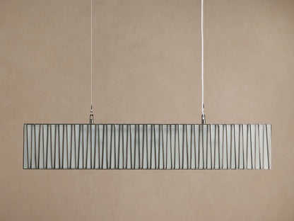 Jeunet Rectangular Chandelier in Nickel